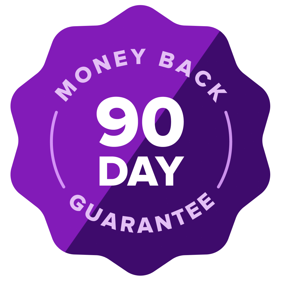 90-day money back guarantee